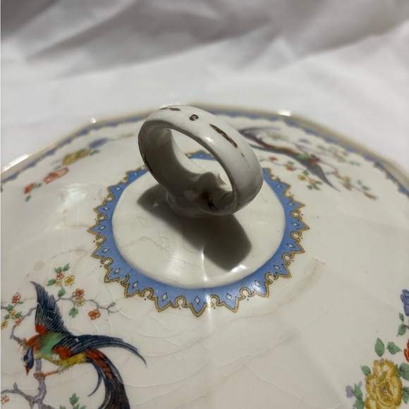 Vintage Floral Patterned Ceramic Tureen with Handles - Picture 8 of 8